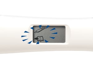 connected ovulation test symbol flashing